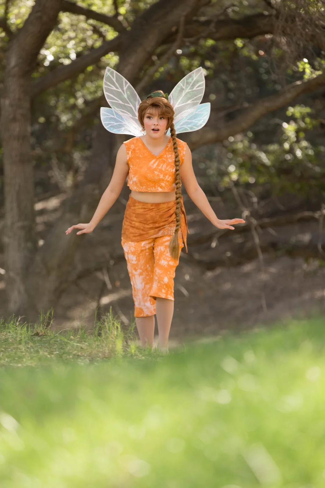 Orange Fairy party character in Las Vegas