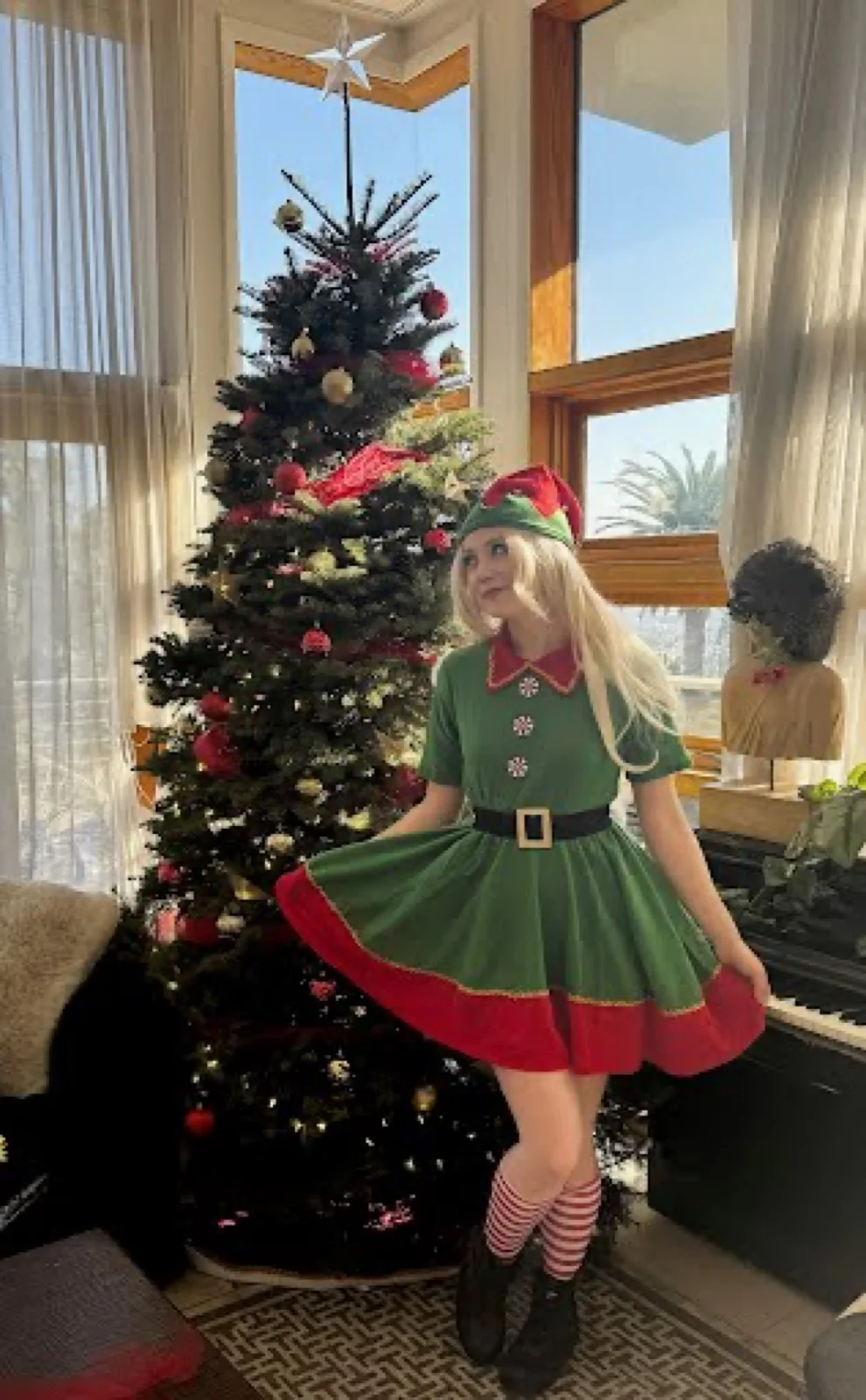 Holiday Elf party character in Las Vegas