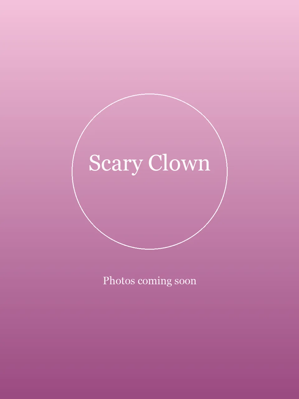 Sinister Circus Clown party character in Las Vegas