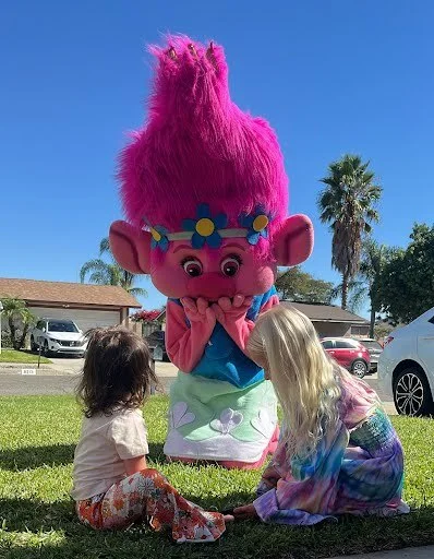 Pink Troll party character in Las Vegas