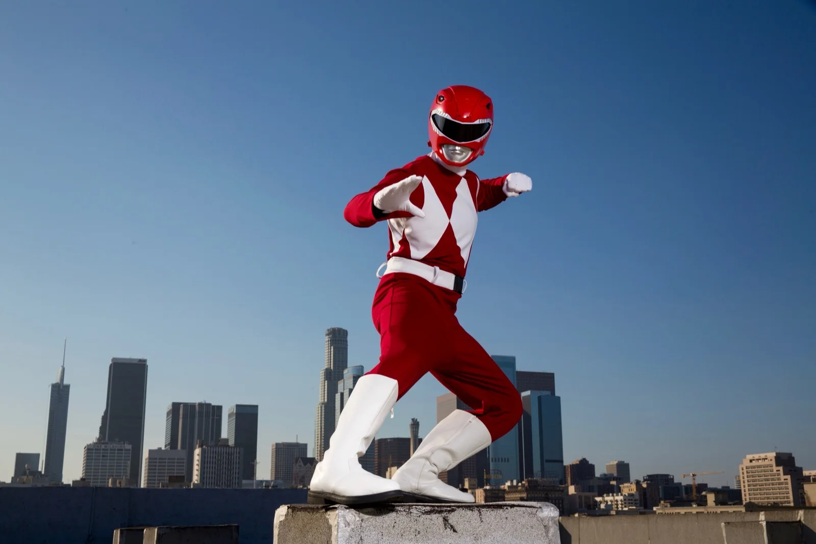 Red Power Hero party character in Las Vegas