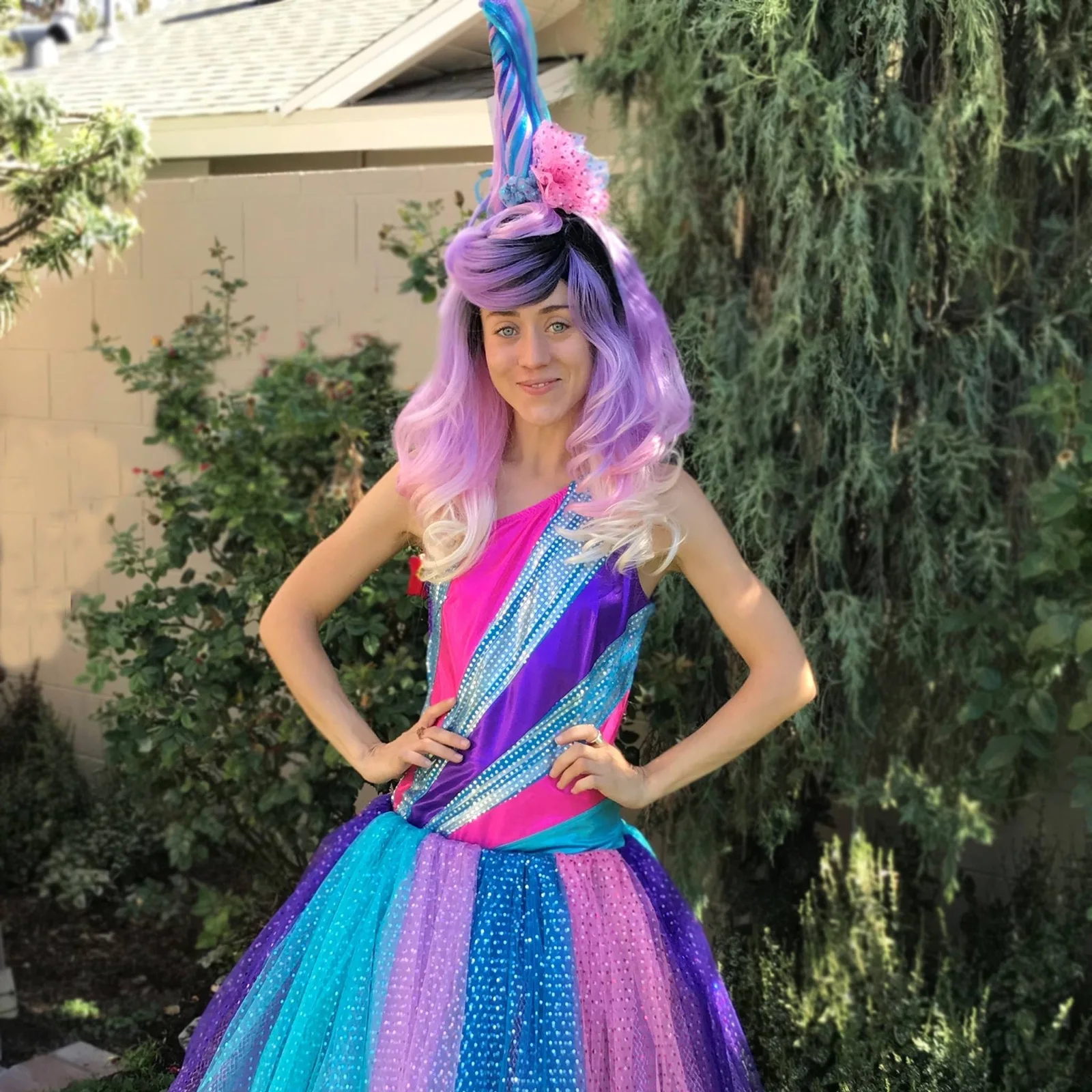 Unicorn Princess party character in Las Vegas